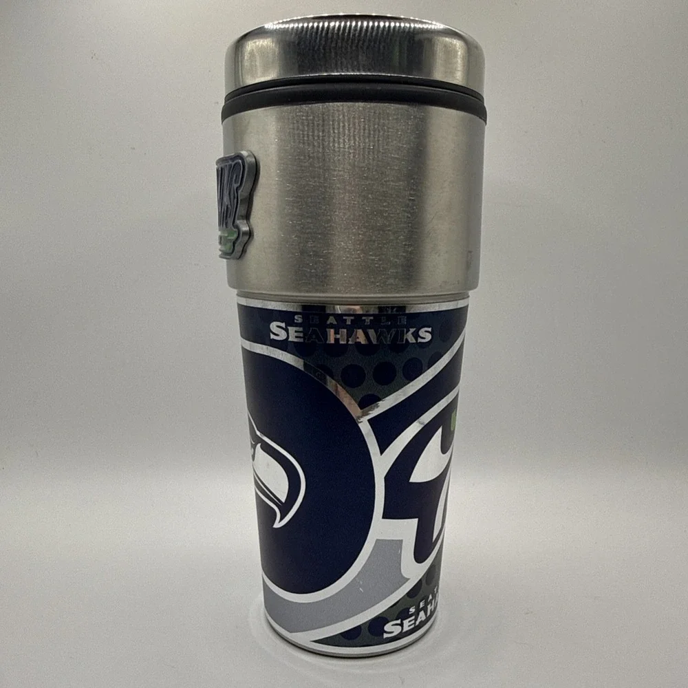 NEW Seattle Seahawks NFL Metallic Travel Tumbler - Stainless Steel  16-Ounce